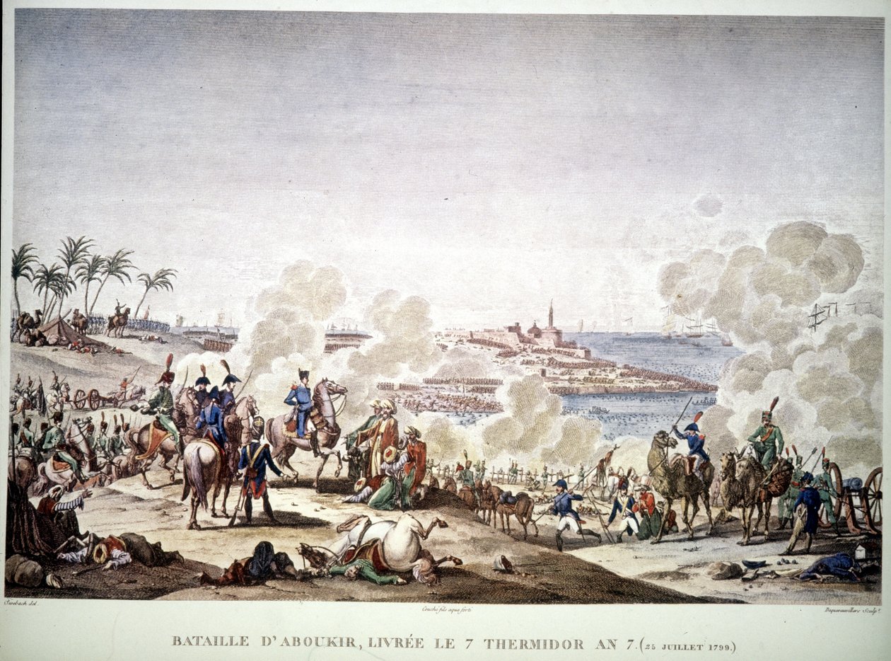 Ägyptenfeldzug (1798-1801), Napoleon in Ägypten: Schlacht von Abukir, 25. Juli von Unknown artist