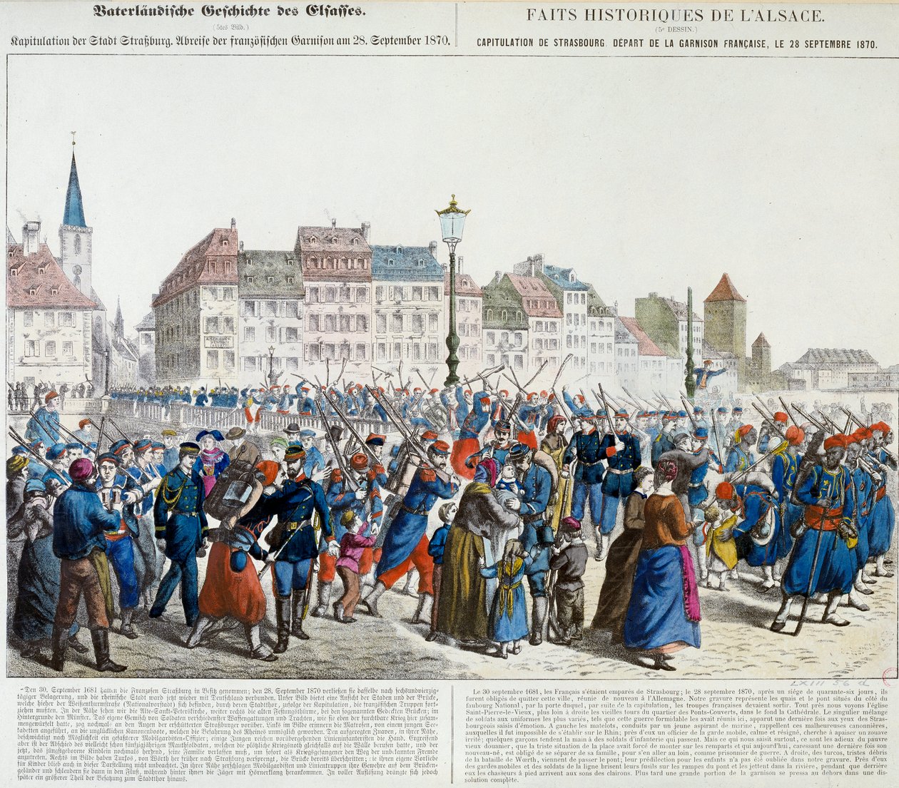 Kapitulation von Straßburg und Abzug der französischen Garnison, 28. September 1870 von Unknown artist