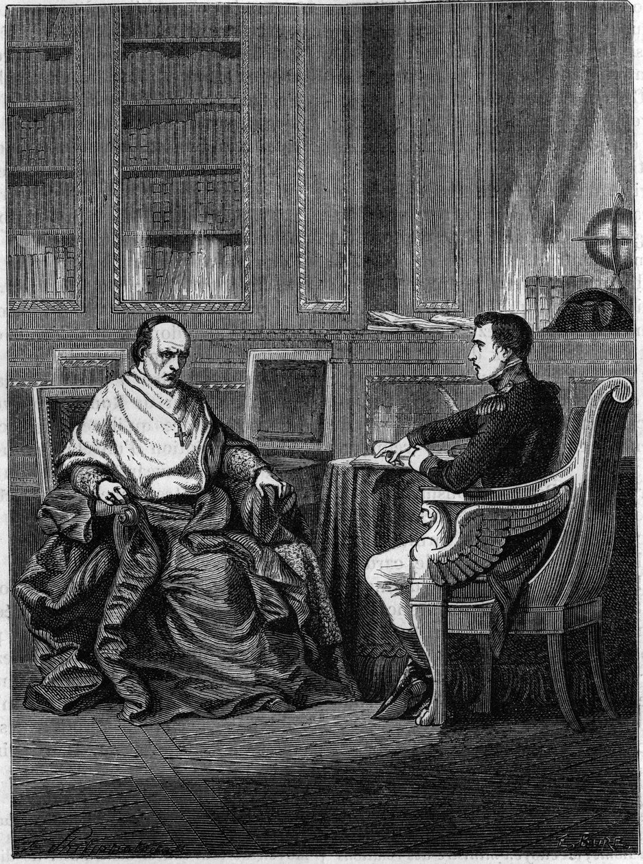 Kardinal Giambattista Caprara, von Pius VII. zum Legaten in Paris ernannt, wurde 1801 in Malmaison von Napoleon Bonaparte empfangen von Unknown artist