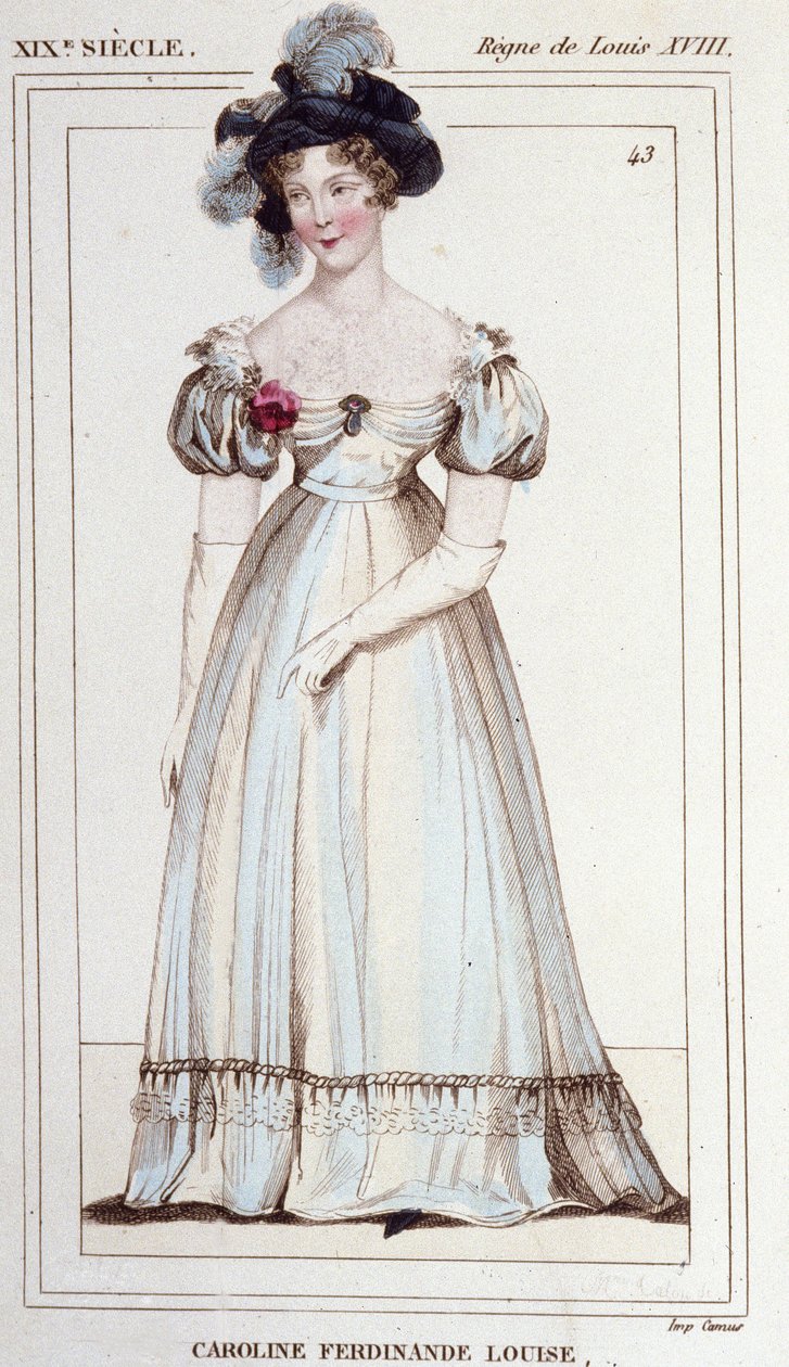 Caroline Ferdinande Louise von Neapel, Herzogin von Berry (1798-1870). Ehefrau des Herzogs von Berry. Gravur von 1830 von Unknown artist