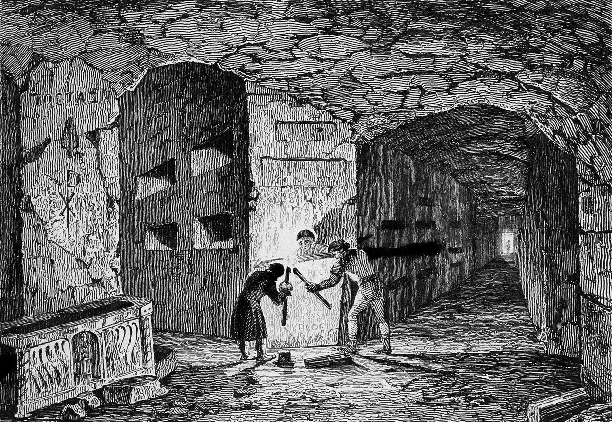 Katakomben von Rom (Gravur) von Unknown artist