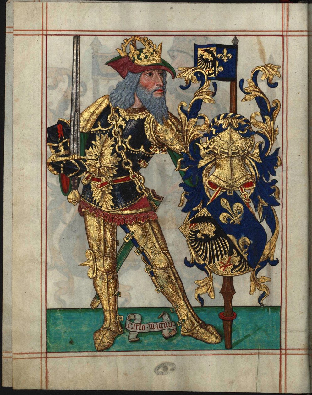 Karl der Große (742-814) - Charles der Große (Aus Livro do Ameiro-Mor) von Unknown artist