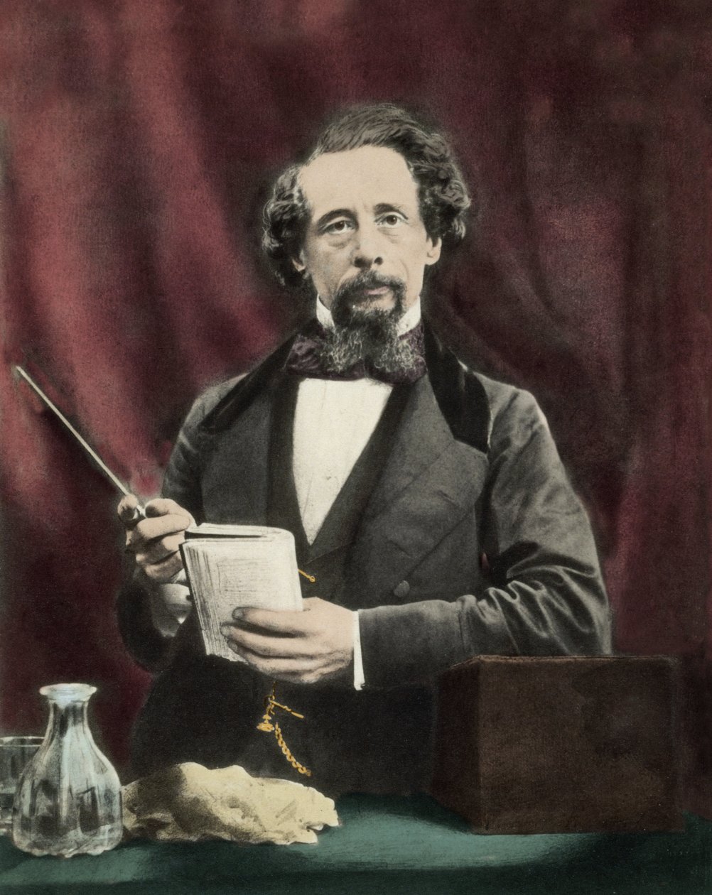 Charles Dickens (1812-1870) bei einer Lesung um 1860 von Unknown artist