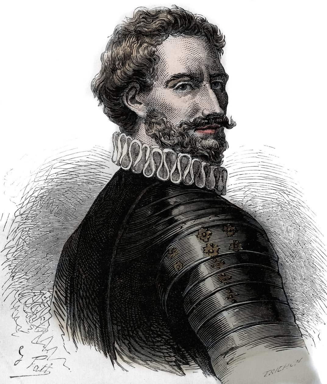 Charles III, Herzog von Bourbon - Charles III de Bourbon - Charles de Montpensier (1490-1527), Herzog von Bourbon und Konnetabel von Frankreich. Gravur des 19. Jahrhunderts von Unknown artist