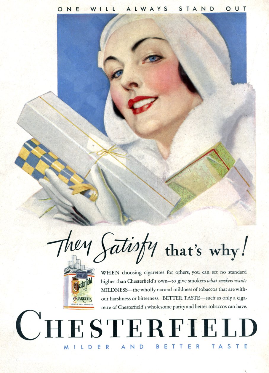 Zigarette Chesterfield von Unknown Artist