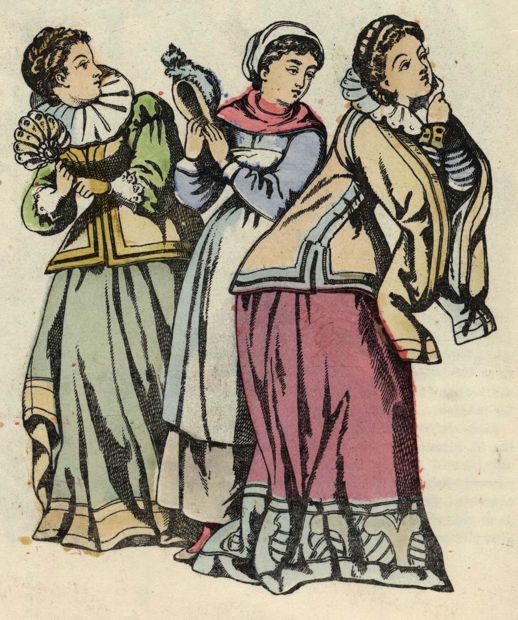 Aschenputtel und ihre schönen Schwestern. Illustration von Charles Perraults Märchen „Aschenputtel oder Der kleine Glasschuh“ von Unknown artist