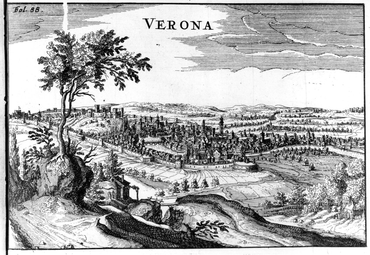 Stadtplan von Verona, 16. Jahrhundert von Unknown artist