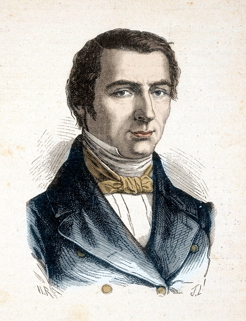 Claude Frederic Bastiat, klassischer liberaler Theoretiker, Volkswirtschaftler - Porträt von Frederic Bastiat, Ökonom (1801 - 1850) - in „Les Contemporains“, n.d. spätes 19. Jahrhundert von Unknown artist