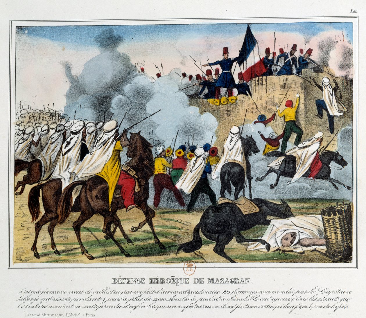 Eroberung Algeriens: die Schlacht von Mazagran am 6. Februar 1839 von Unknown artist