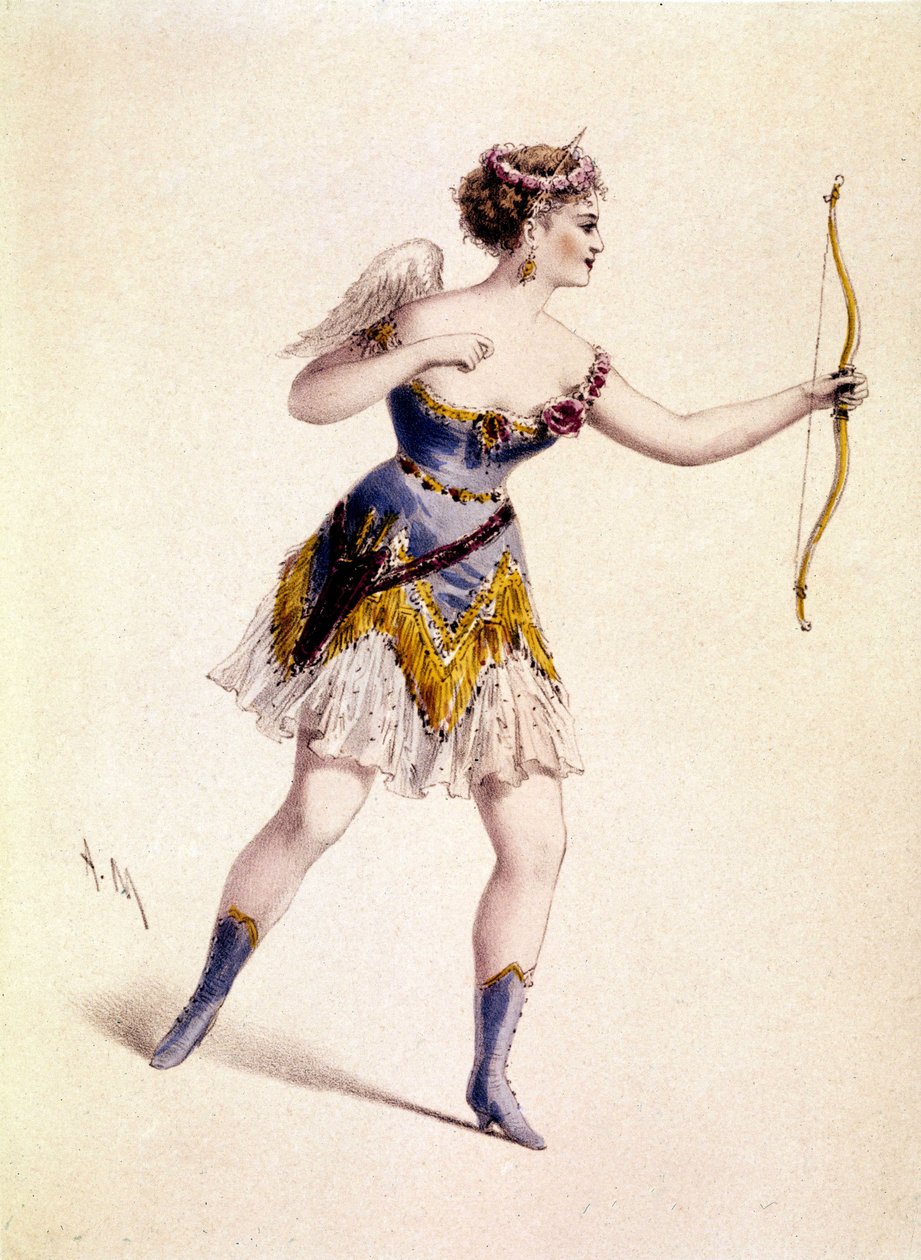 Cora Pearl, englische Kurtisane, in der Rolle des Amor in der Oper „Orpheus in der Unterwelt“ von Unknown artist
