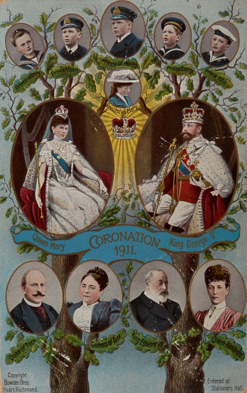 Krönungspostkarte von Unknown Artist
