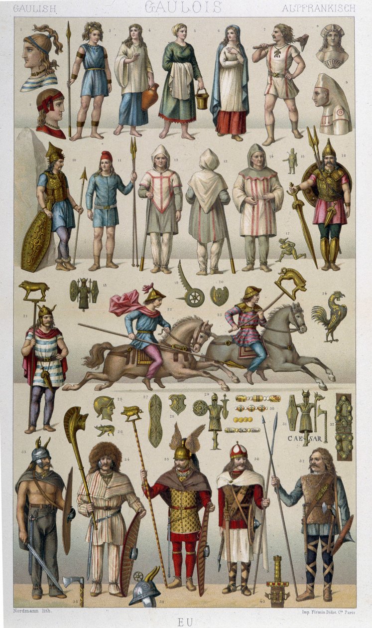 Kostüme, Rüstungen und Waffen der Gallier und ihrer Krieger von Unknown artist