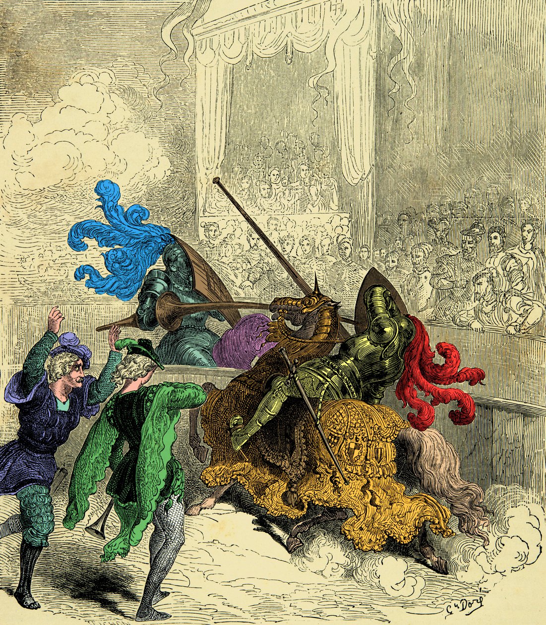 Graf Gabriel de Montgomery verwundet König Heinrich II. tödlich während eines Turniers am 30. Juni von Unknown artist