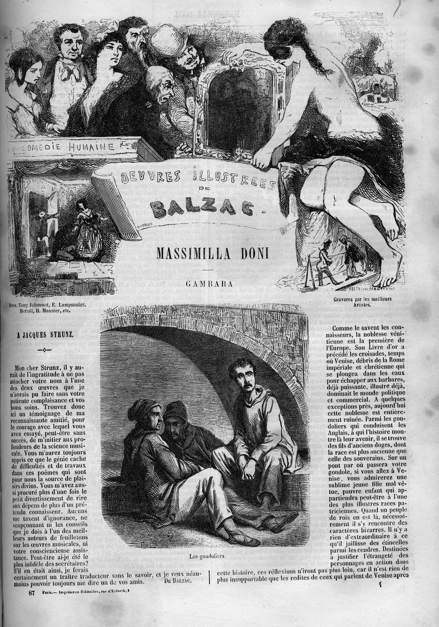 Titelblatt für den Roman „Massimilla Doni“ von Unknown artist