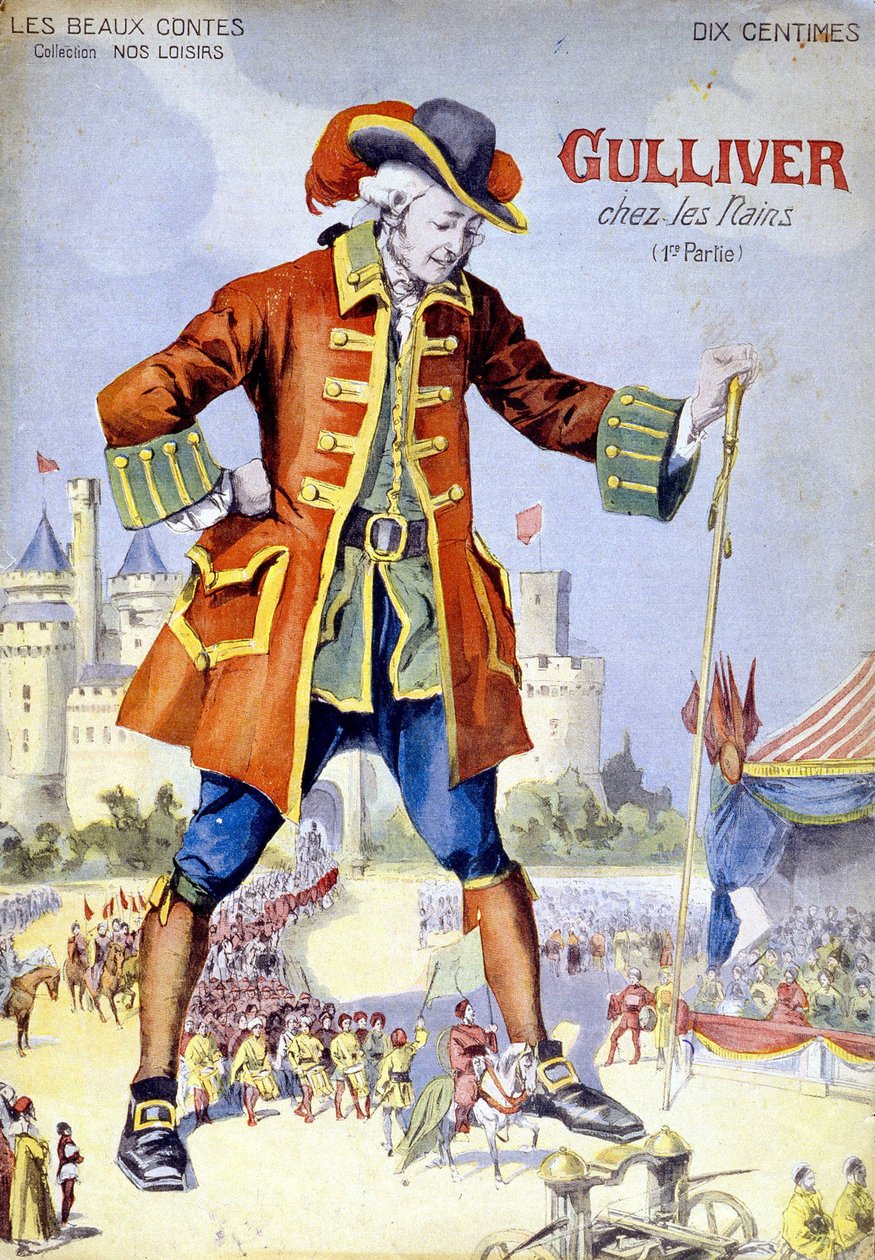 Titelblatt von „Gulliver bei den Zwergen (Lilliputanern)“, Illustration des 19. Jahrhunderts von Unknown artist