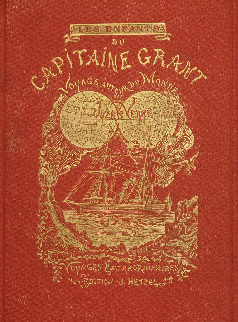 Cover von Jules Vernes Buch „Die Kinder des Kapitän Grant“, ed. Hetzel von Unknown artist