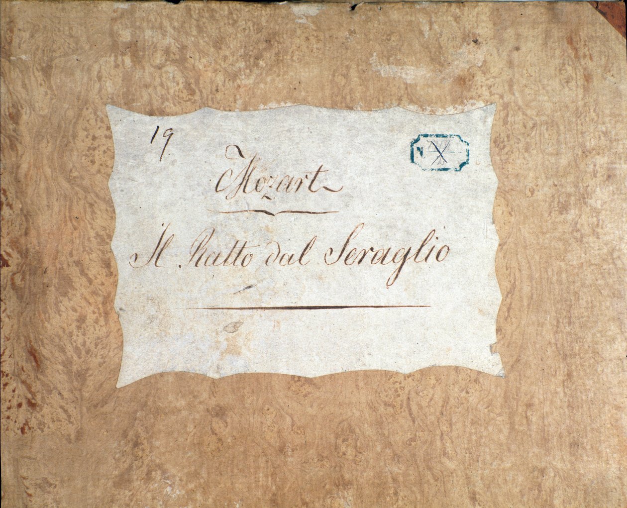 Titelblatt der Partitur für Die Entführung aus dem Serail, Oper von Mozart, Lichtenthal-Version (1838) von Unknown artist