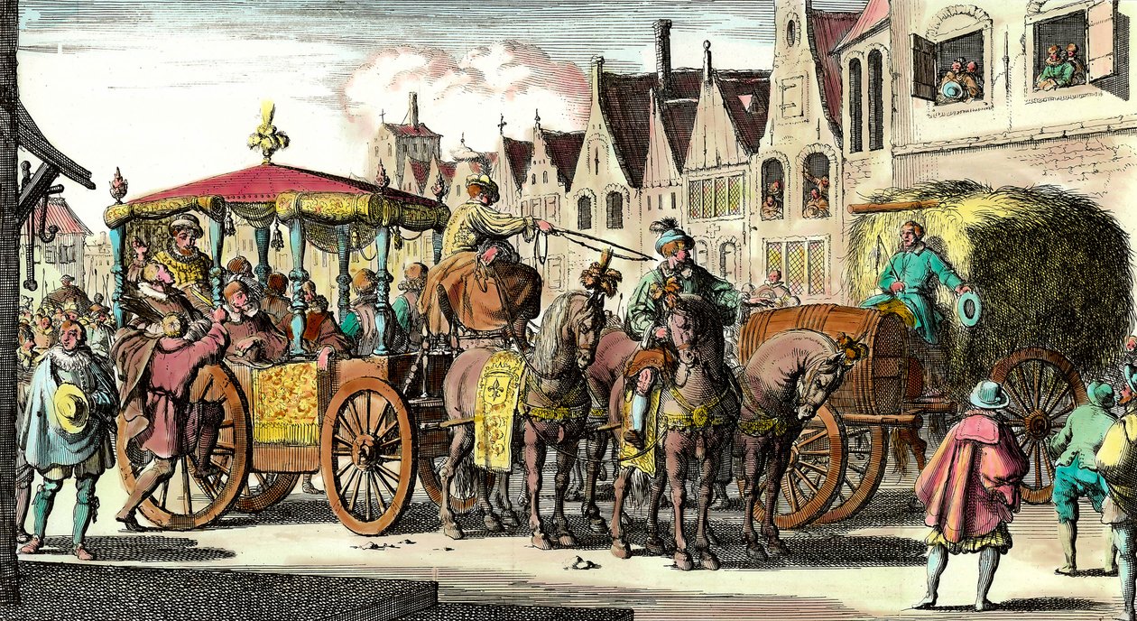 Tod von Heinrich IV.: Ermordung von Heinrich IV. (1553 - 1610) am 14. Mai 1610 durch François Ravaillac (1578 - 1610). Kupferstich des 17. Jahrhunderts. Private Sammlung. von Unknown artist