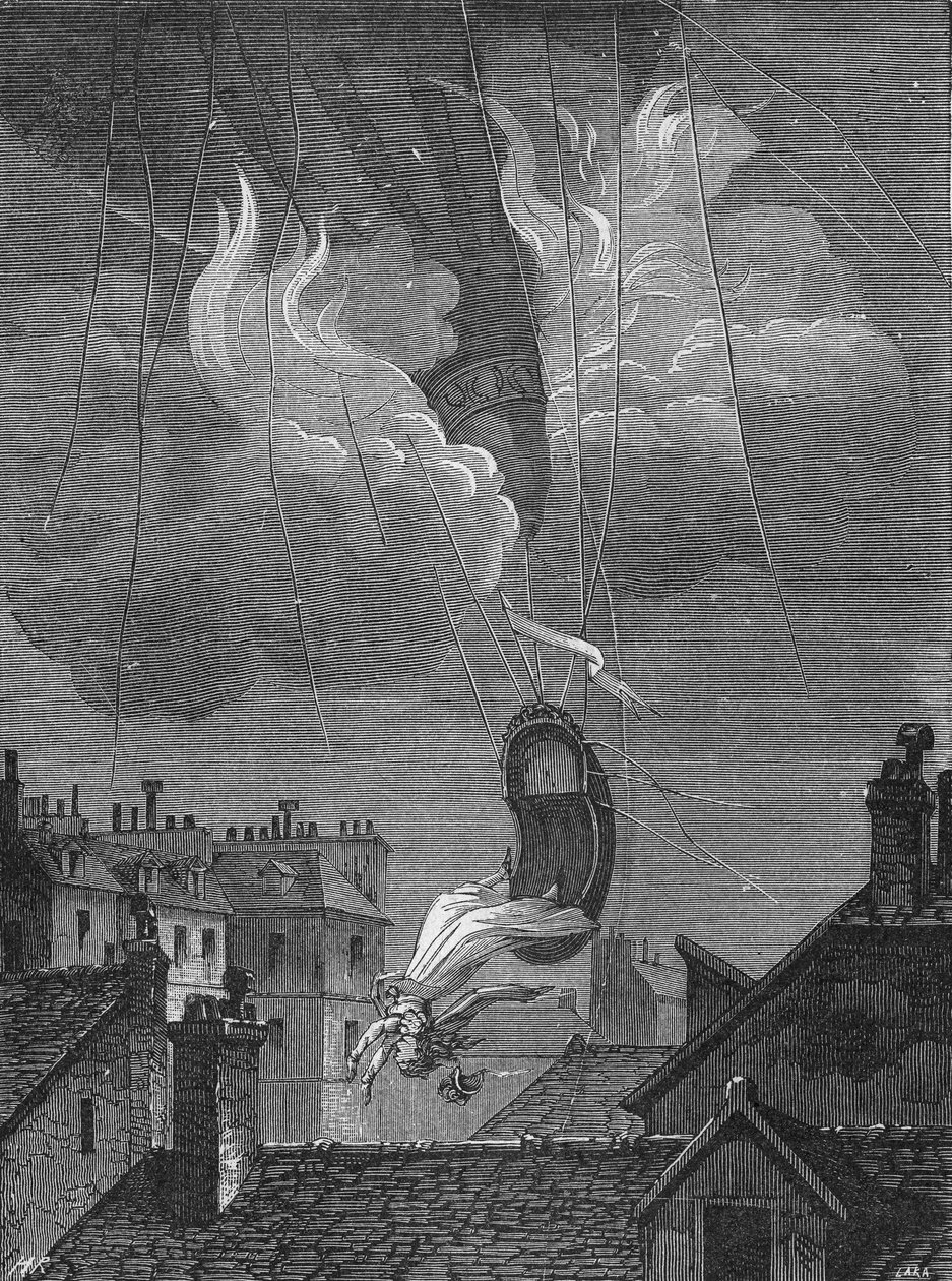 Tod von Madame Blanchard (ihr Ballon) von Unknown artist