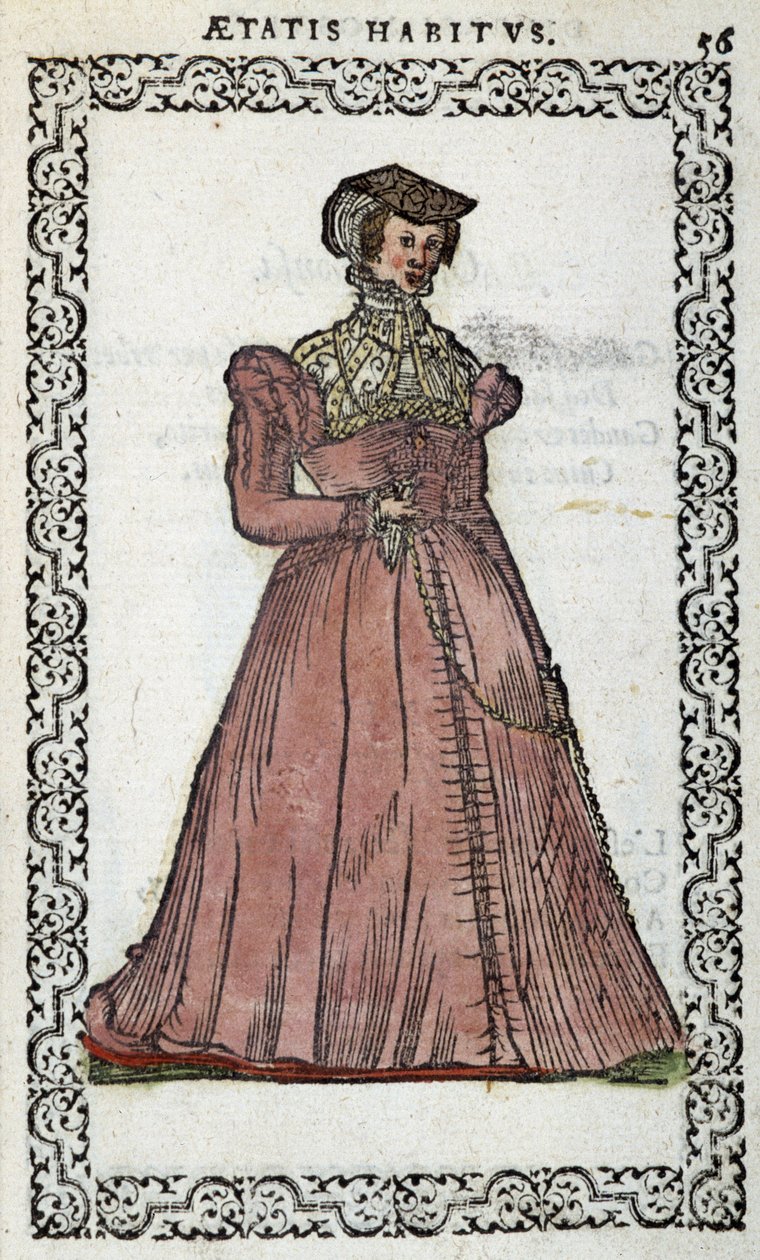 Französische Dame - in „Habits et effigies“ von Jean Sulperius von Unknown artist