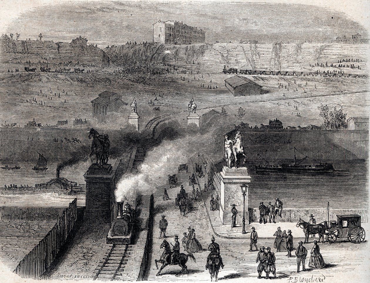 Abriss des Trocadero in Paris 1866 von Unknown artist