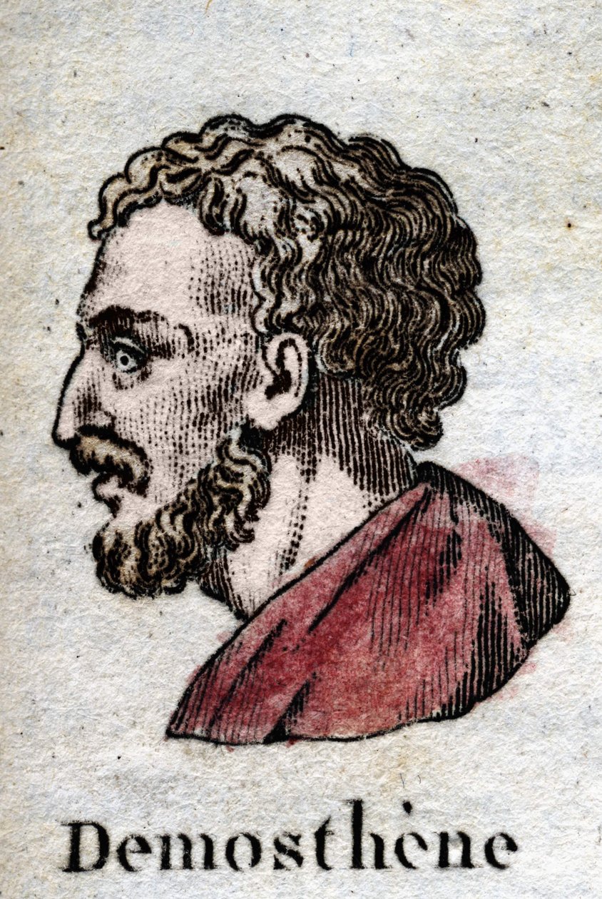 Demosthenes, im antiken Griechenland Demosthenes (Athen -384 - Calaurie -322), einer der großen attischen Redner, athenischer Politiker von Unknown artist