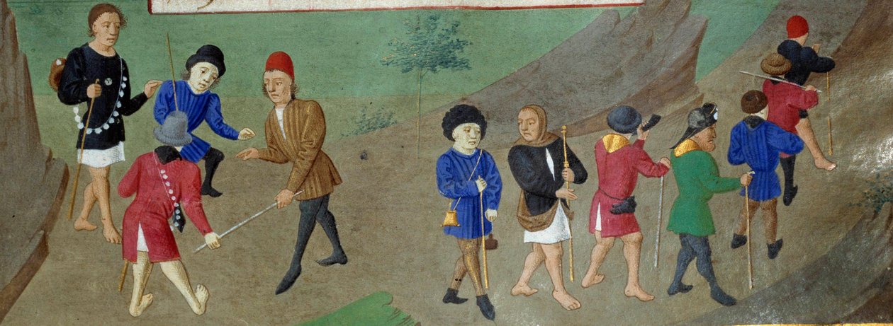 Pilger auf Reisen. Stundenbuch der Herzogin von Burgund, Adelaide von Savoyen von Unknown artist