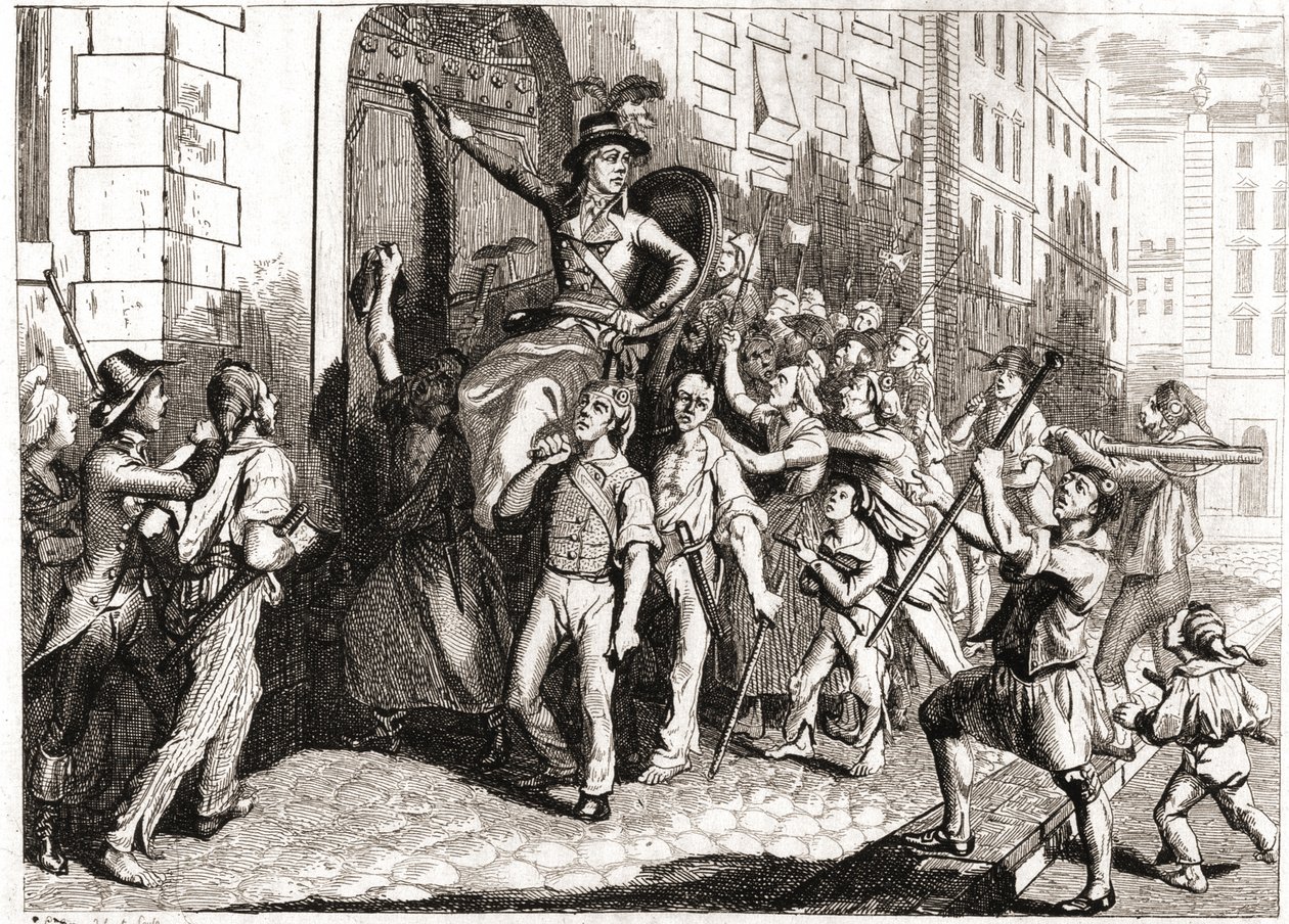 Zerstörung der Gebäude von Lyon während der Französischen Revolution von Unknown artist