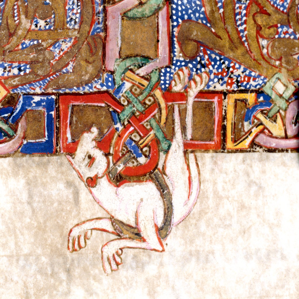 Detail des beleuchteten Kreuzes: f.108v des Breviers-Missale von Unknown