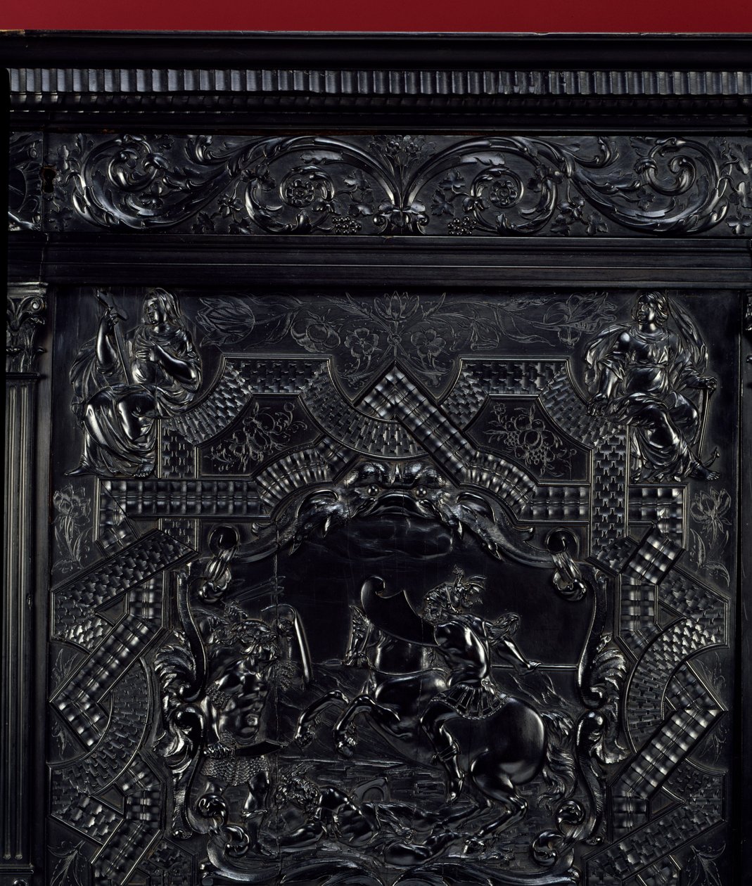 Ebenholzpraxis: Horatius Cocles verteidigt die Sublicius-Brücke in Rom (Detail) von Unknown artist