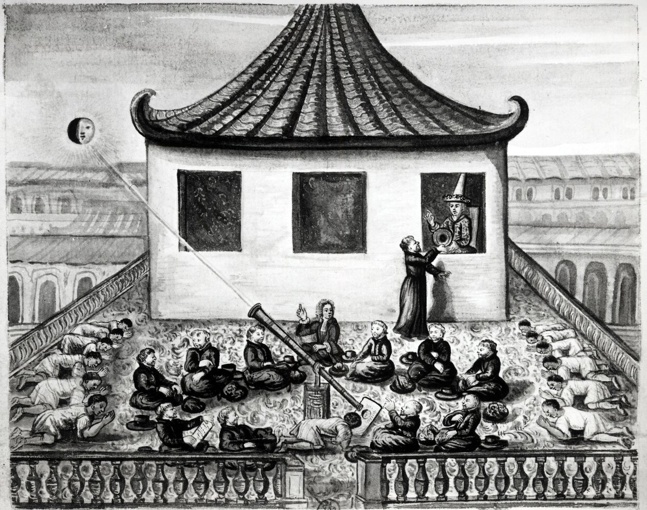 Sonnenfinsternis - in „Reisen des Königreichs Siam, historisch von 1688“ von Unknown artist