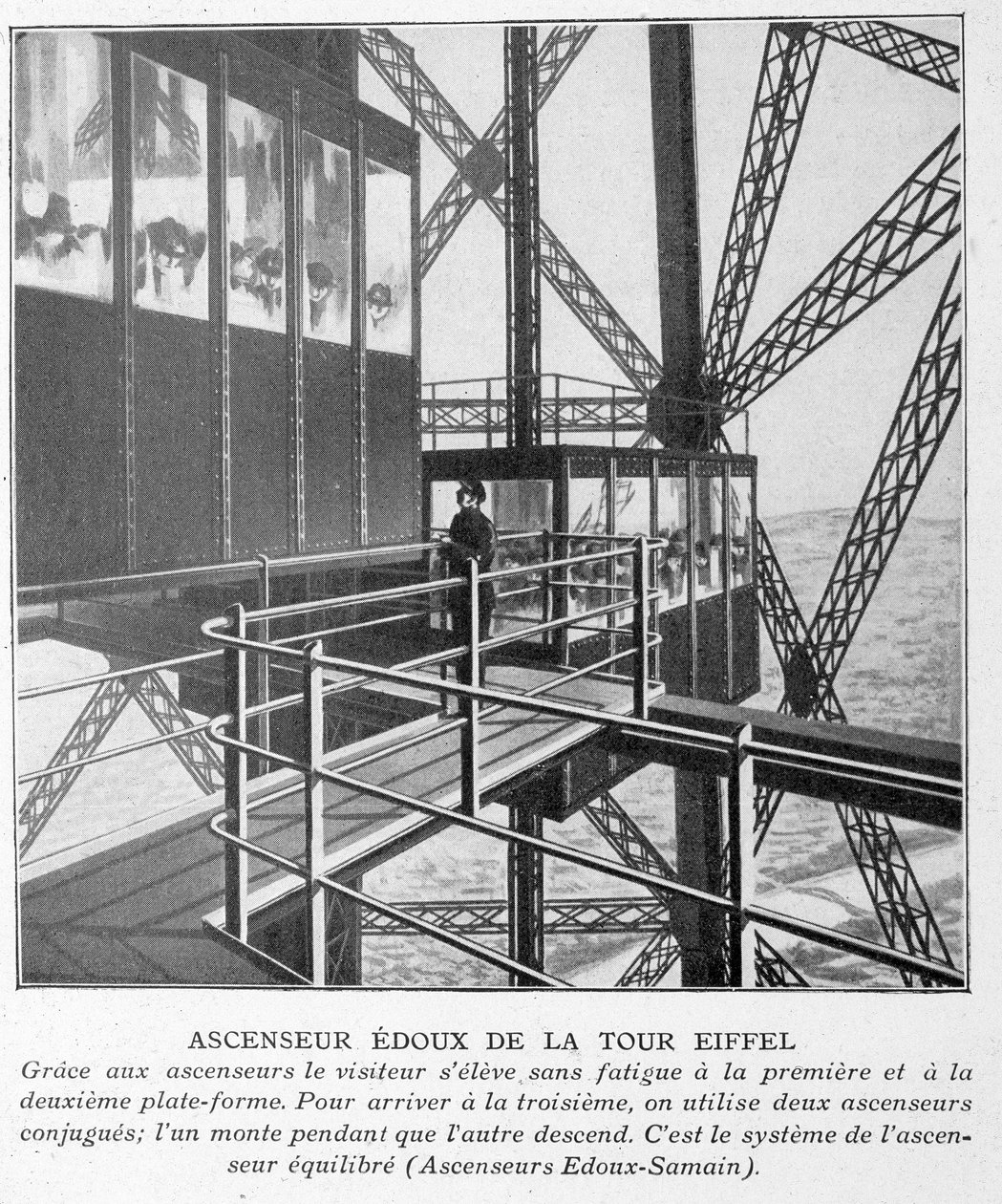 Edoux-Aufzug des Eiffelturms von Unknown artist
