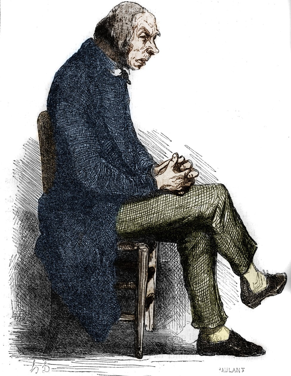 Vater Goriot. Gravur Mitte des 19. Jahrhunderts. Illustration für "Der Vater Goriot" von Honore de Balzac (1799-1850). von Unknown artist