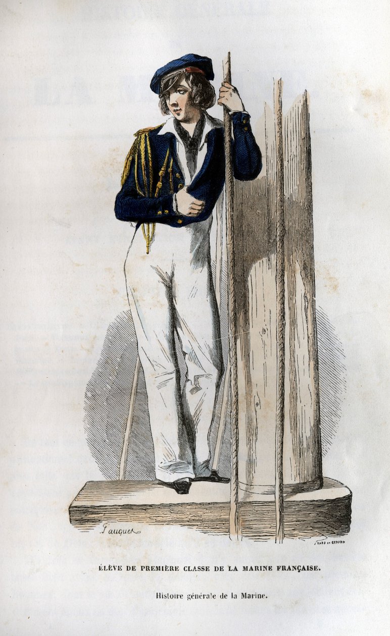 Erstklassiger Schüler der französischen Marine. In „Histoire générale de la marine“ unter der Leitung von Herrn Van Tenac. von Unknown artist