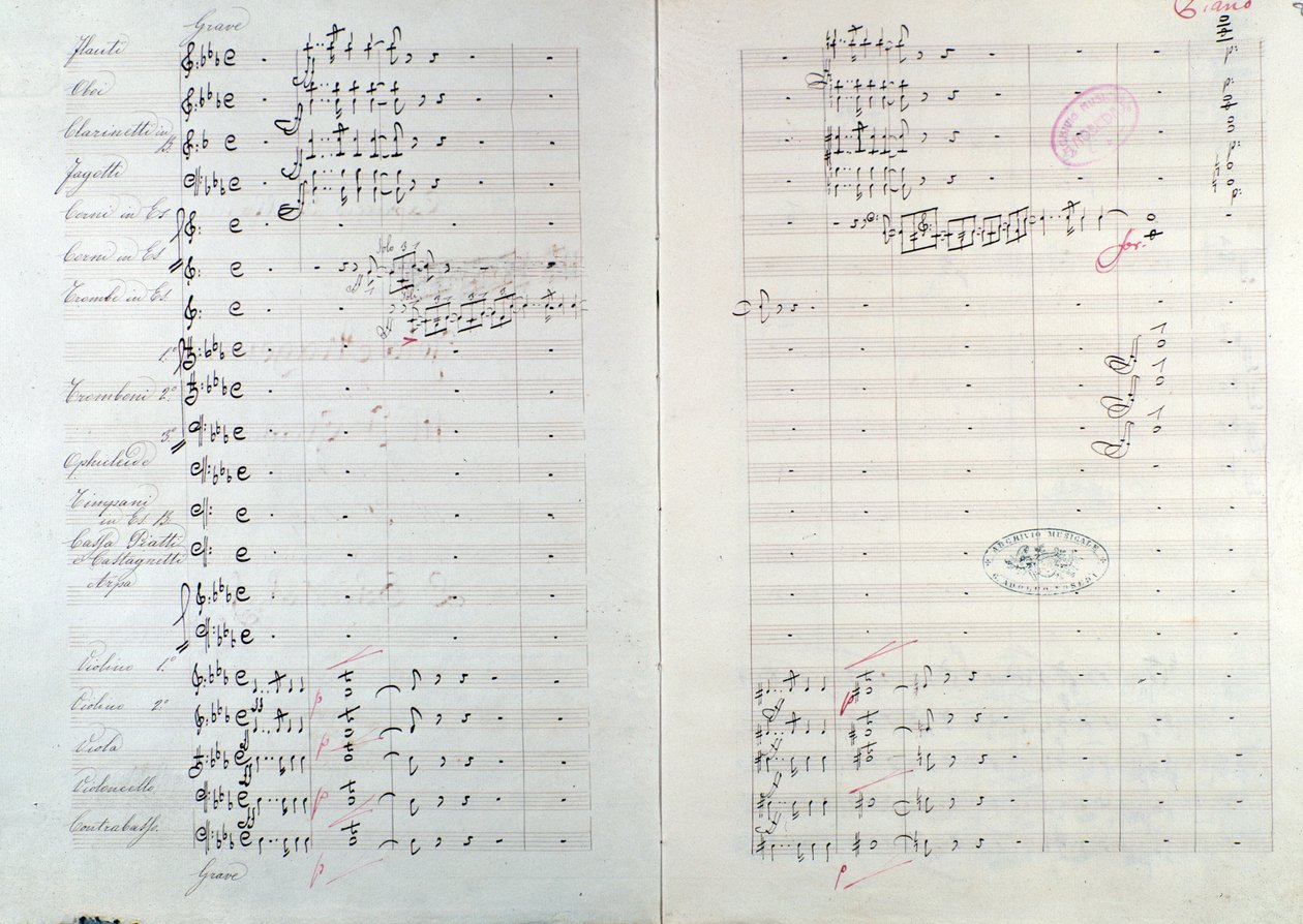 Erste Seite von Capriccio brillant über das Thema Jota Aragonese (Spanische Ouvertüre Nr. 1) von Mikhail Glinka von Unknown artist
