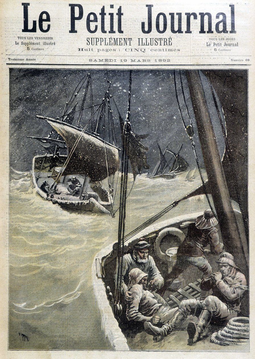 Fischer von Neufundland - in „Le Petit Journal“ vom 19.03.1892 von Unknown artist