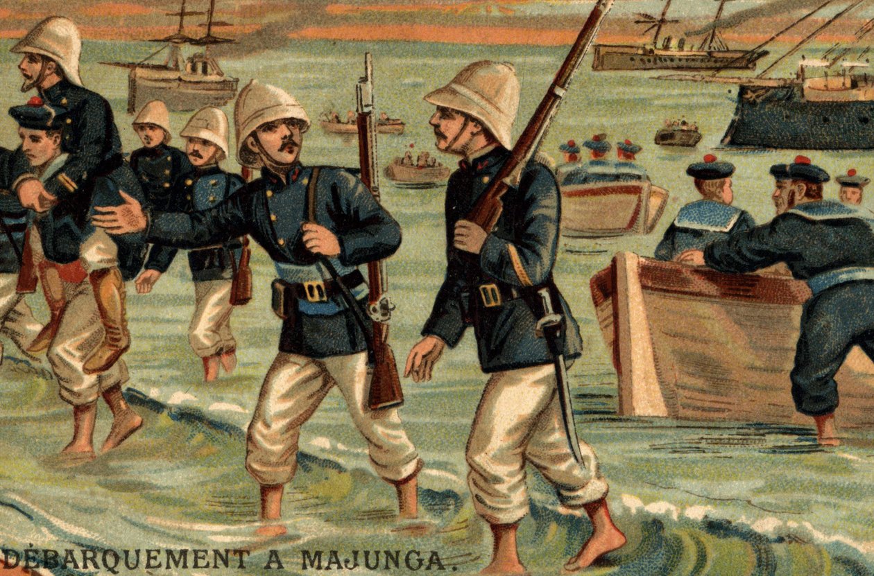 Französische Truppen landeten 1895 in Majunga, Madagaskar von Unknown artist