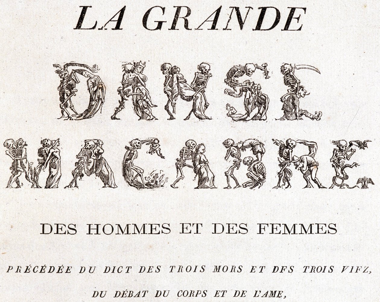 Frontispiz „Der große makabre Tanz der Männer und Frauen“ von Unknown artist