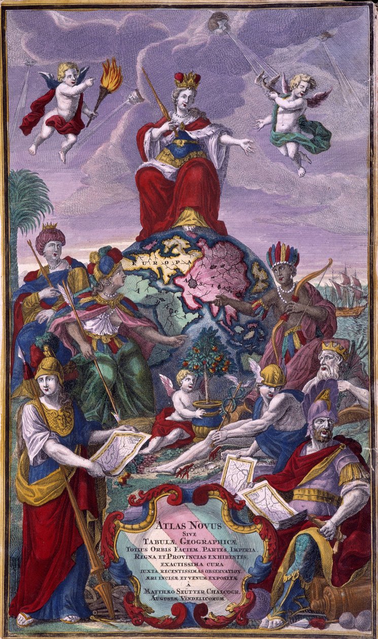 Frontispiz des „Atlas Nouveau“ von Seutter Georges Mattaus von Unknown artist