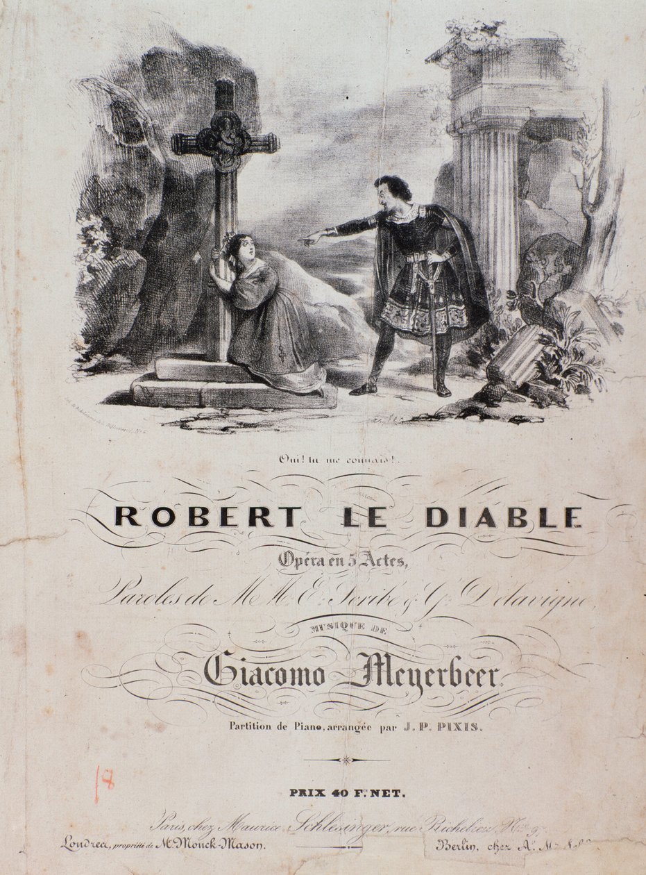 Frontispiz von Robert le diable, Oper von Meyerbeer (19. Jahrhundert) von Unknown artist