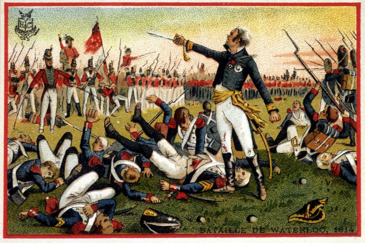 General Cambronne in der Schlacht von Waterloo (1815) - Chromolithographie, Ende des 19. Jahrhunderts von Unknown artist