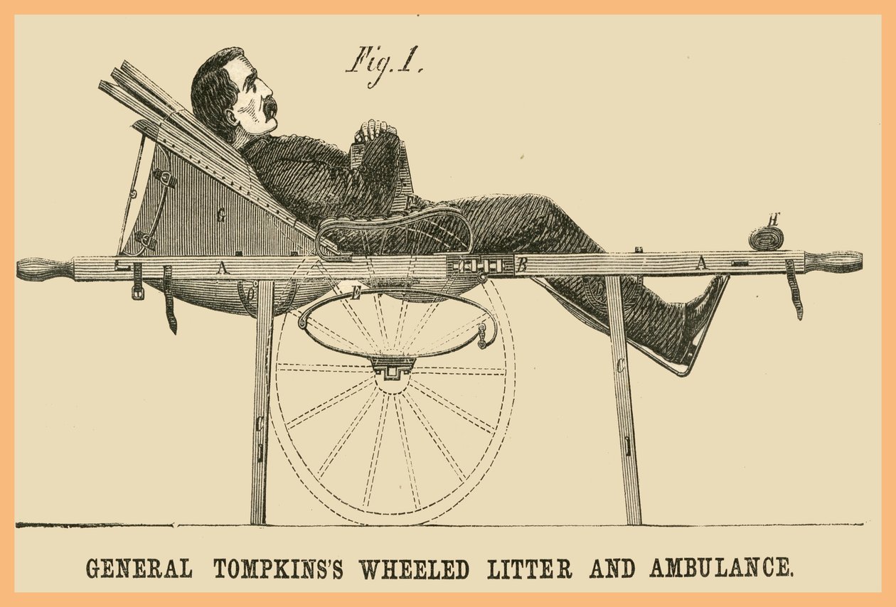 General Tompkins Radtrage - Ambulanz von Unknown Artist
