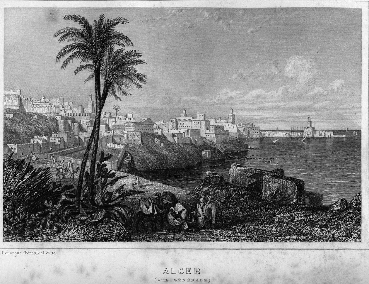 Gesamtansicht von Algier im 19. Jahrhundert, in „Algerie ancienne et moderne“ von Leon Galibert. von Unknown artist