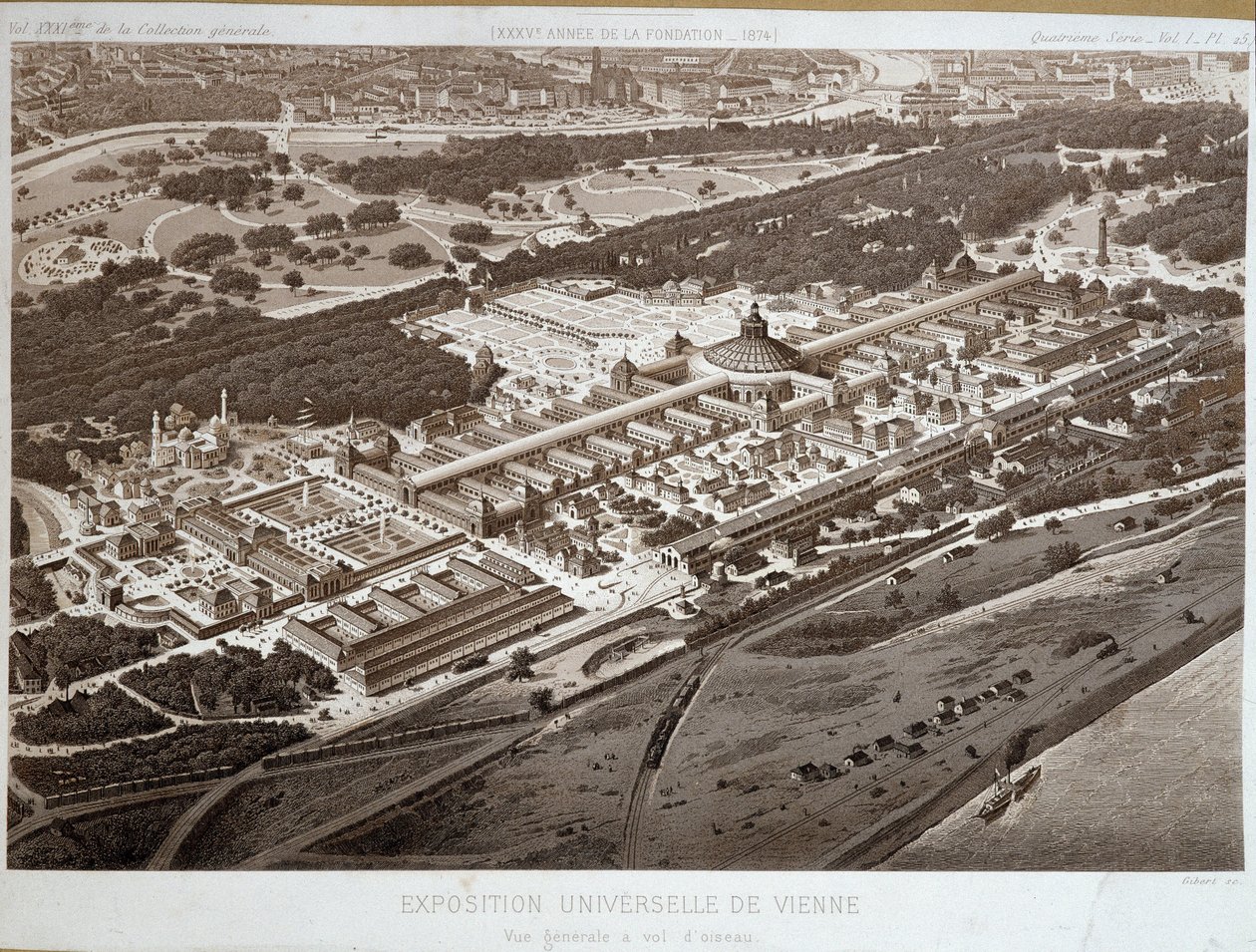 Gesamtansicht der Weltausstellung 1873 in Wien von Unknown artist