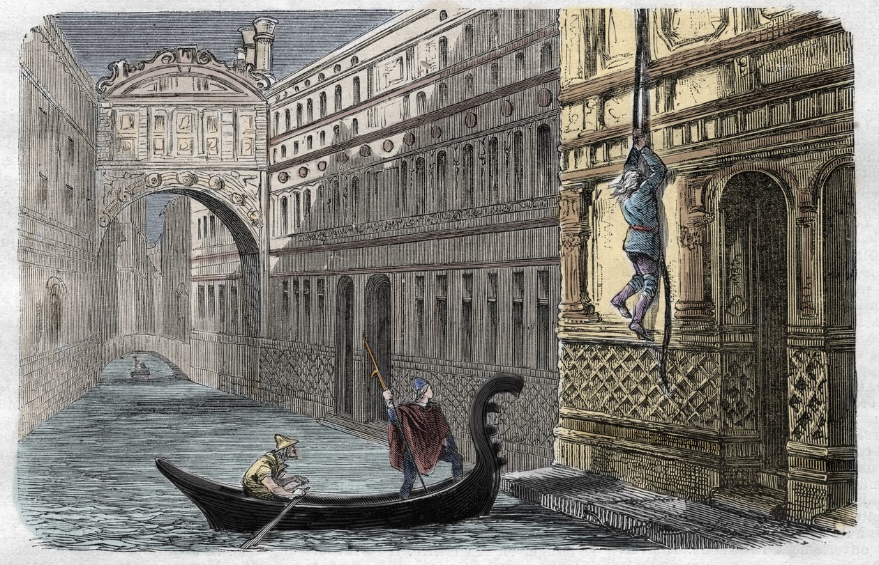 Giacomo Casanova (1725-1798) flieht aus den Bleikammern, Venedig, 31. Oktober von Unknown artist