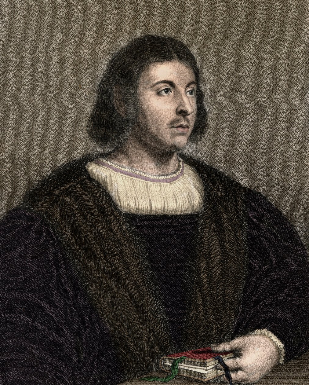 Giovanni Boccaccio (Boccace) 1313-1375 - Gravur - 19. Jahrhundert von Unknown artist