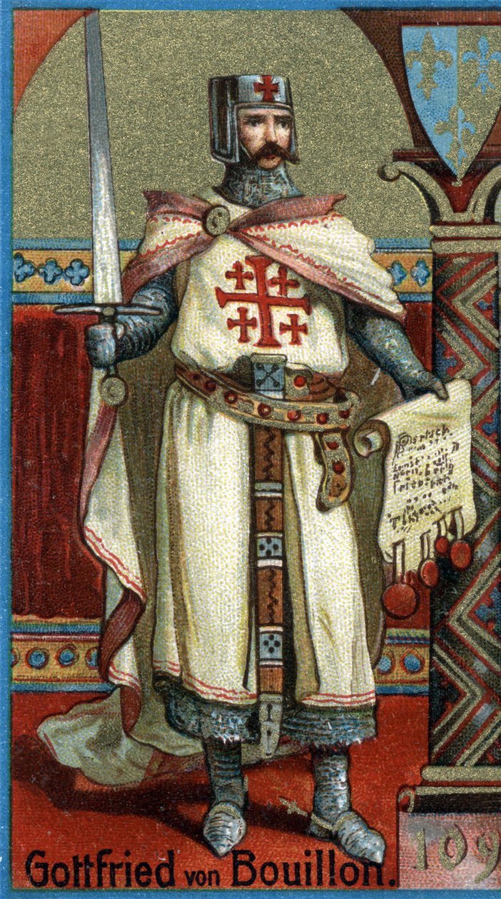 Gottfried von Bouillon (1061-1100) Herzog von Niederlothringen und erster christlicher Herrscher in Jerusalem nach dem Ersten Kreuzzug (1096-1099). von Unknown artist