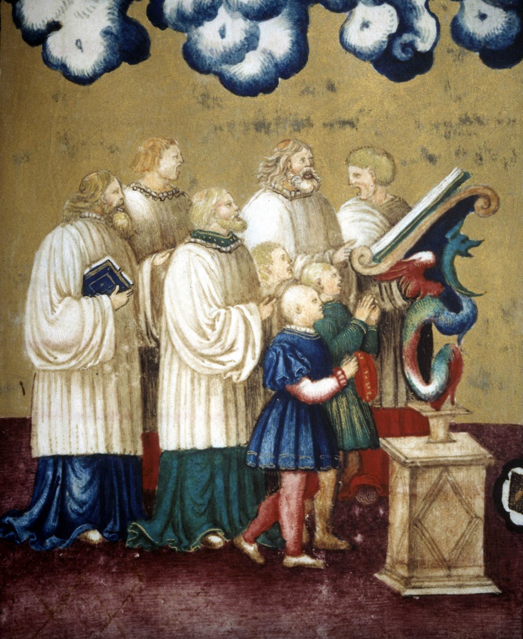 Gregorianischer Gesang des 15. Jahrhunderts. Kirche der Incoronata von Lodi von Unknown artist