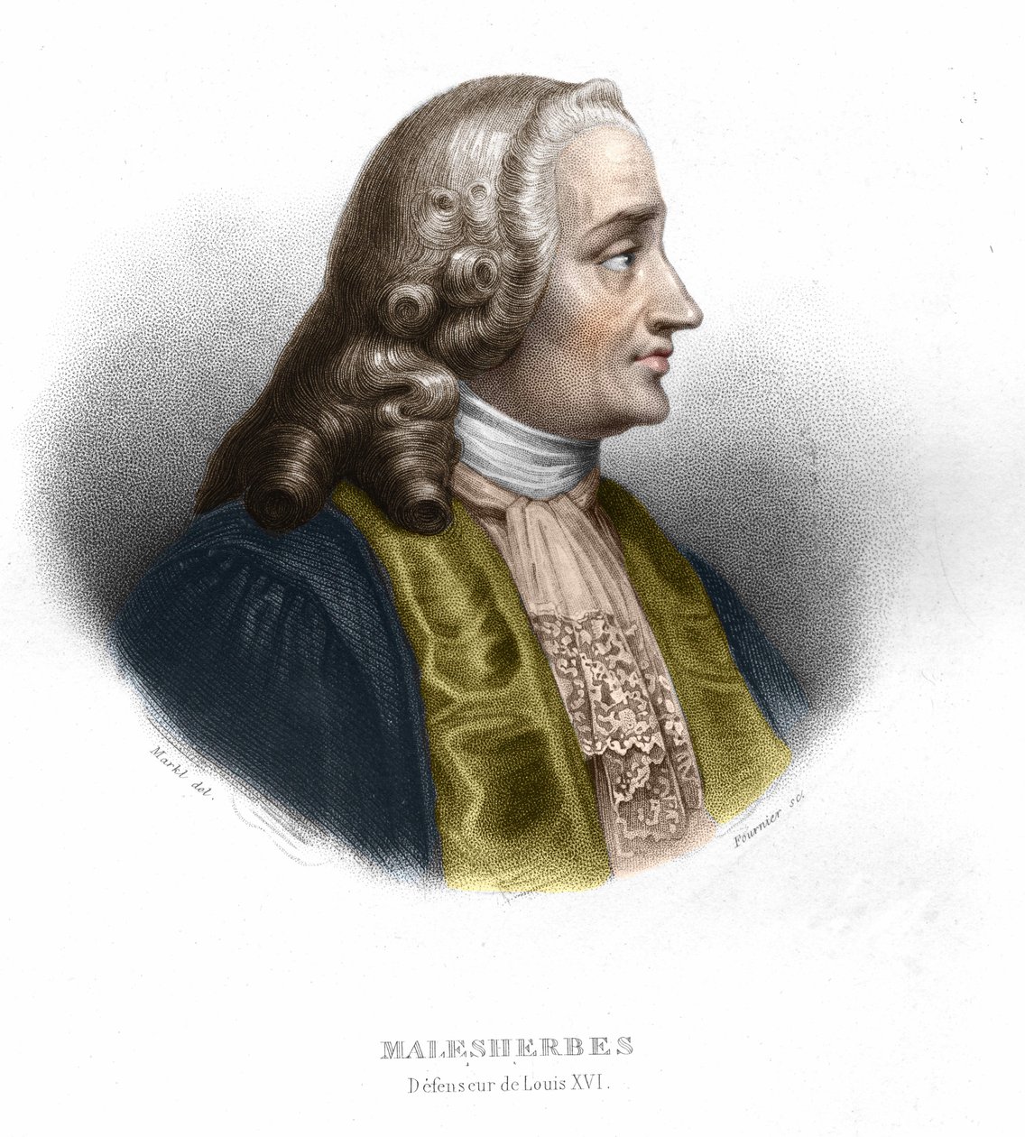Guillaume Chretien von Lamoignon de Malesherbes (1721-1794). Französischer Politiker. Gravur von 1852 von Unknown artist