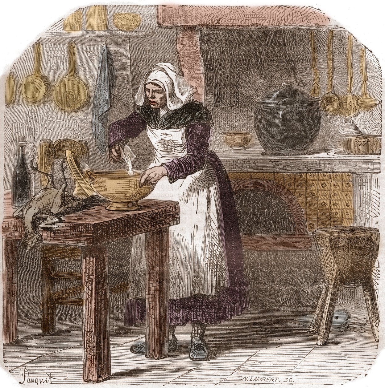 Helene Jegado (1803-1852) französische Hausangestellte und Serienmörderin - Gravur aus dem 19. Jahrhundert von Unknown artist